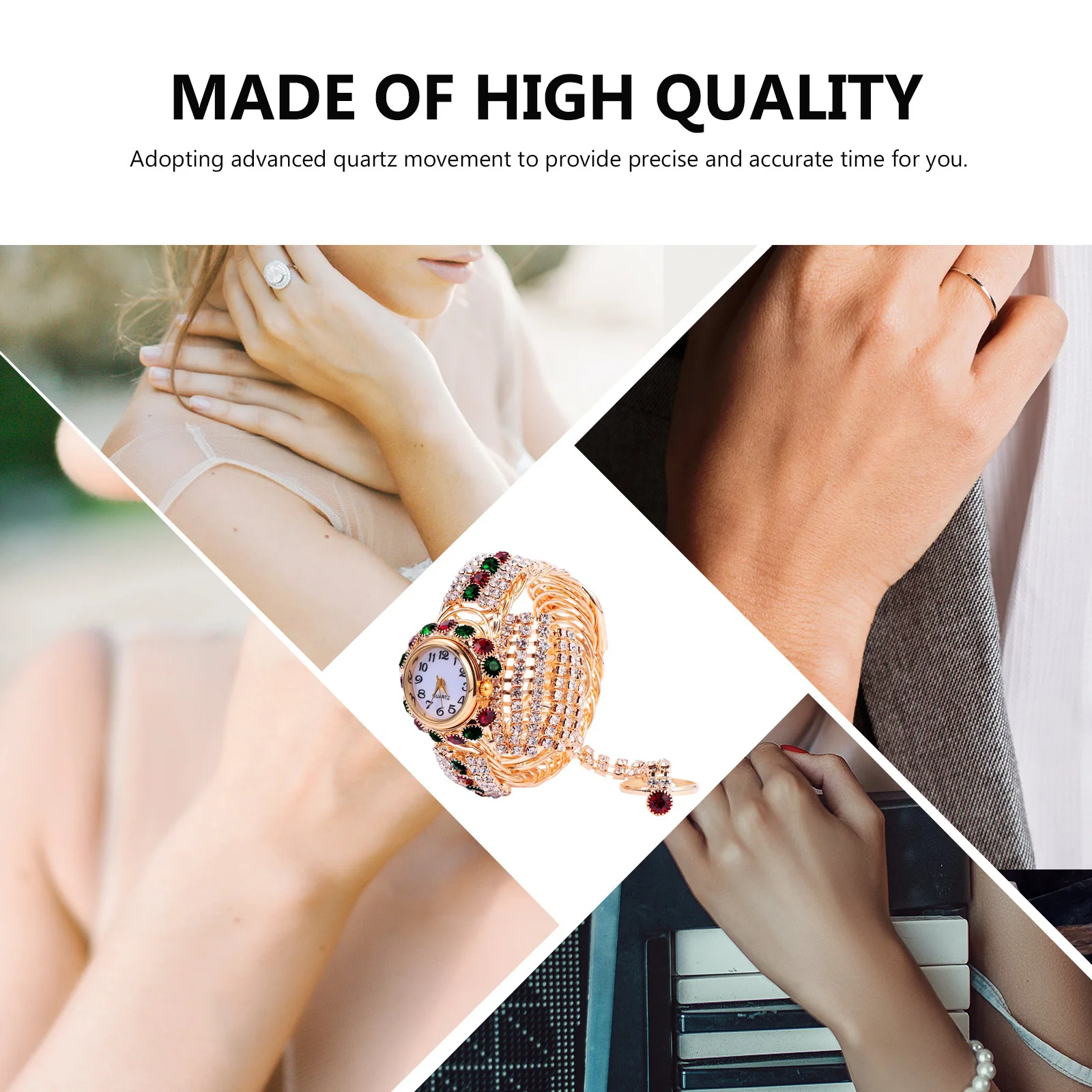 

1Pcs Creative Alloy Quartz Movement Watch Lightweight for Women Stylish Casual Bracelet Watch Perfect Gift for Girls