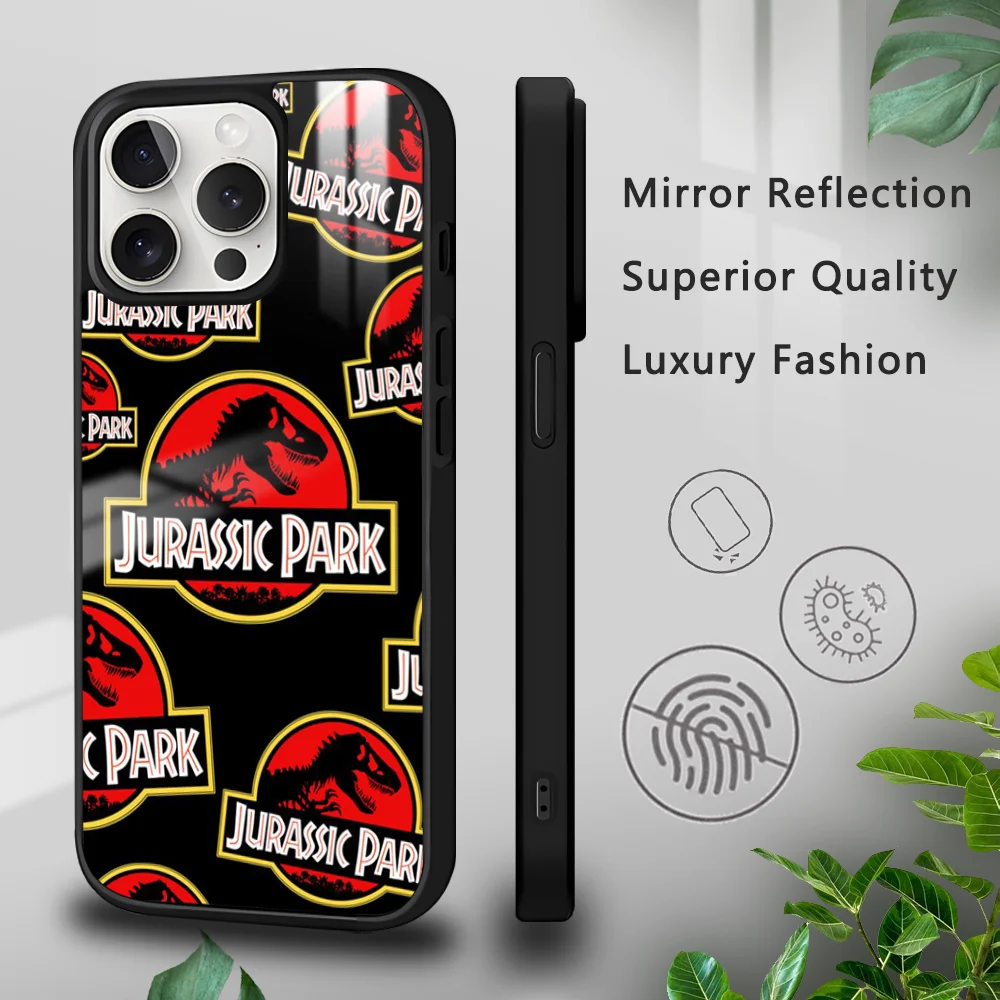 J-Jurassic Park Dinosaur World Phone Case For iPhone 16 15 14 13 12 11 Pro Xs Max Mini Plus Celulares Hard Funda