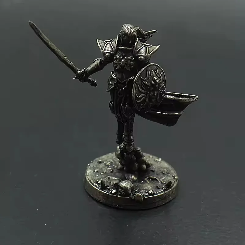 

Solid Refined Vintage Cupronickel Game Character Model Demon Soldier Mage Samurai Wizard Desk Home Decor Ornament
