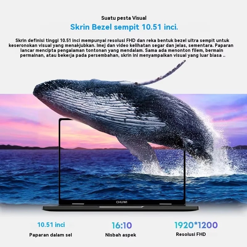 CHUWI MiniBook X Intel N150 10,51 cala Tablet 2 w 1 Laptop 12 GB LPDDR5 512 G SSD Windows 11 Laptopy Mini Notebook 2K FHD WiFii 6