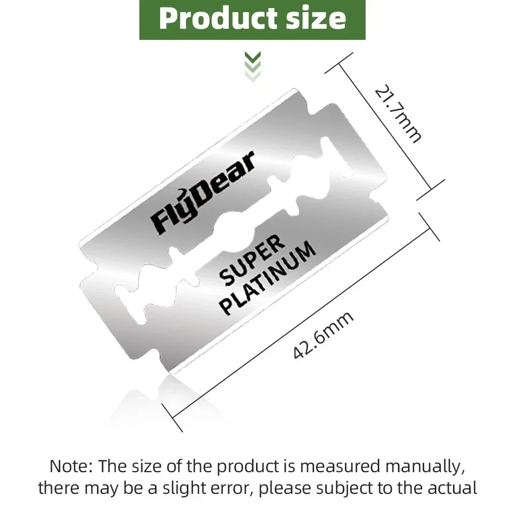 Lame per rasoio a doppio bordo lame da barba per rasoio da uomo in acciaio inossidabile per strumento di rasatura manuale con lama di rasoio liscia e precisa