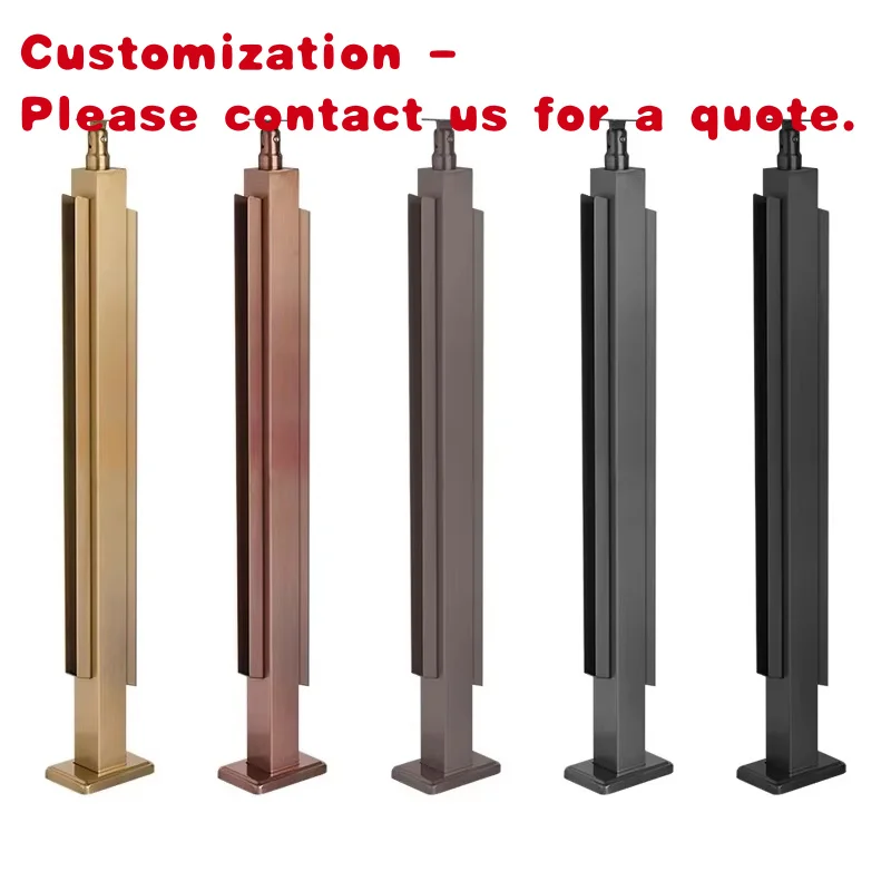 

custom.Modern Stainless Steel Golden Stair Handrail Indoor Household Stainless Steel Stair Railing