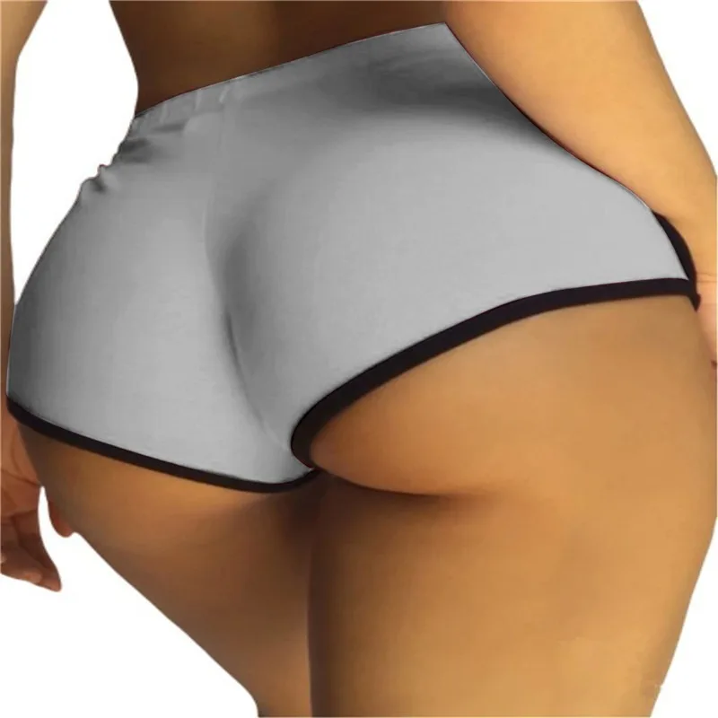 Mini short de sport monochrome pour femme, short décontracté pour femme, coupe couvertes sexy, pantalon femme mi-audiElastic