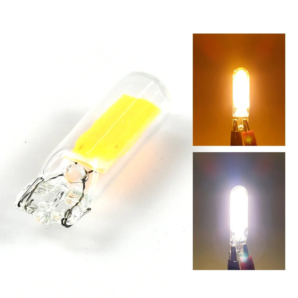 1/4pcs T15 LED W16W Sapphire COB Clear Car Signal Light Glass Bulb 902 921 Driver Free Reverse Back Parking Lamp White 6000K 12V