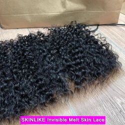 SKINLIKE Real HD Lace Frontal Melt Skins Deep Curly invisible HD Lace Closure Only 7x7 6x6 Deep Wave Curly Water Wave Human Hair