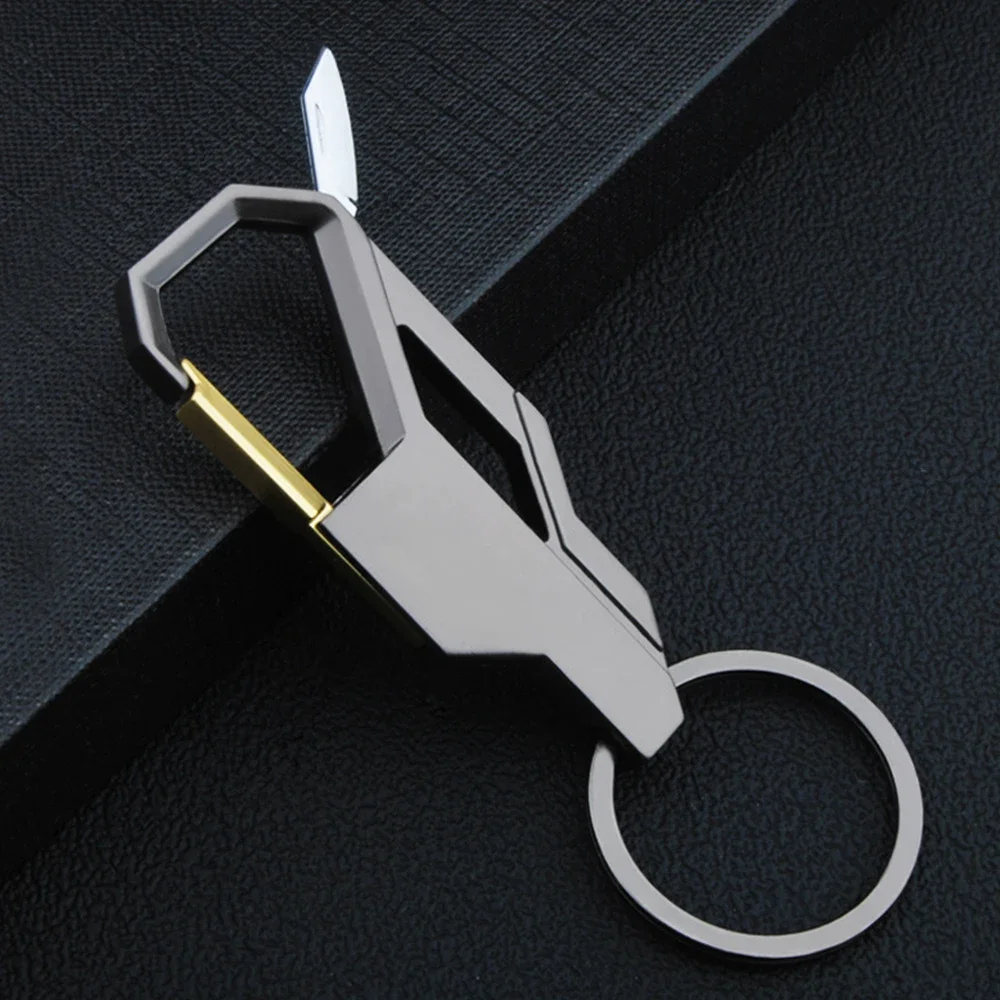 Multi-Function Keyring Mini Knife Folding Key Holder Men Waist Mount Carabiner Car Keychain Key Accessories