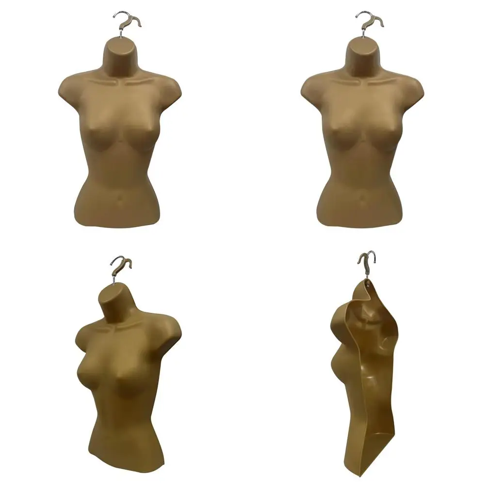 

Bronze Stackable Male Mannequin Set of 4, Hollow Back, S-M Size, with Hanging Hooks for T-Shirt Display and Countertop Use