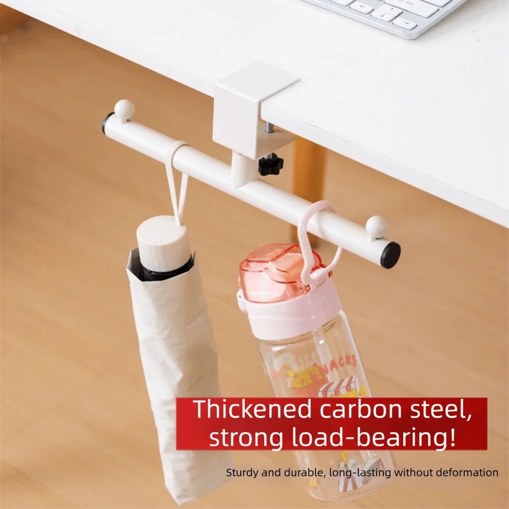 Новый регулируемый крючок для стола из углеродистой стали с закругленными углами, держатель для рюкзака, без сверления, простая установка, многофункциональный крючок, офисные принадлежности