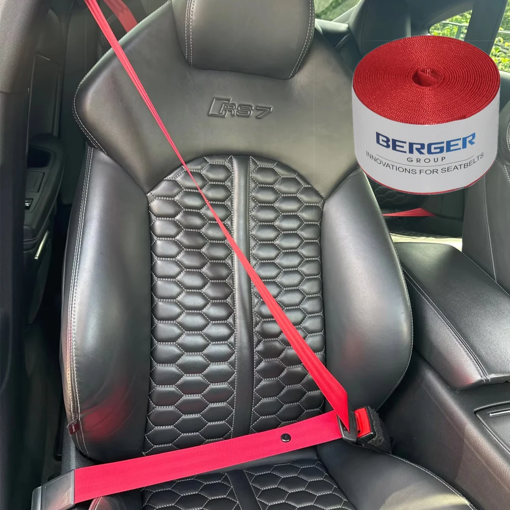 

Pack of 5 Universal 3.6M Auto Strengthen Seat Belt Webbing Fabric Racing Car Modified Seat Safety Belts Harness Straps 5-seats