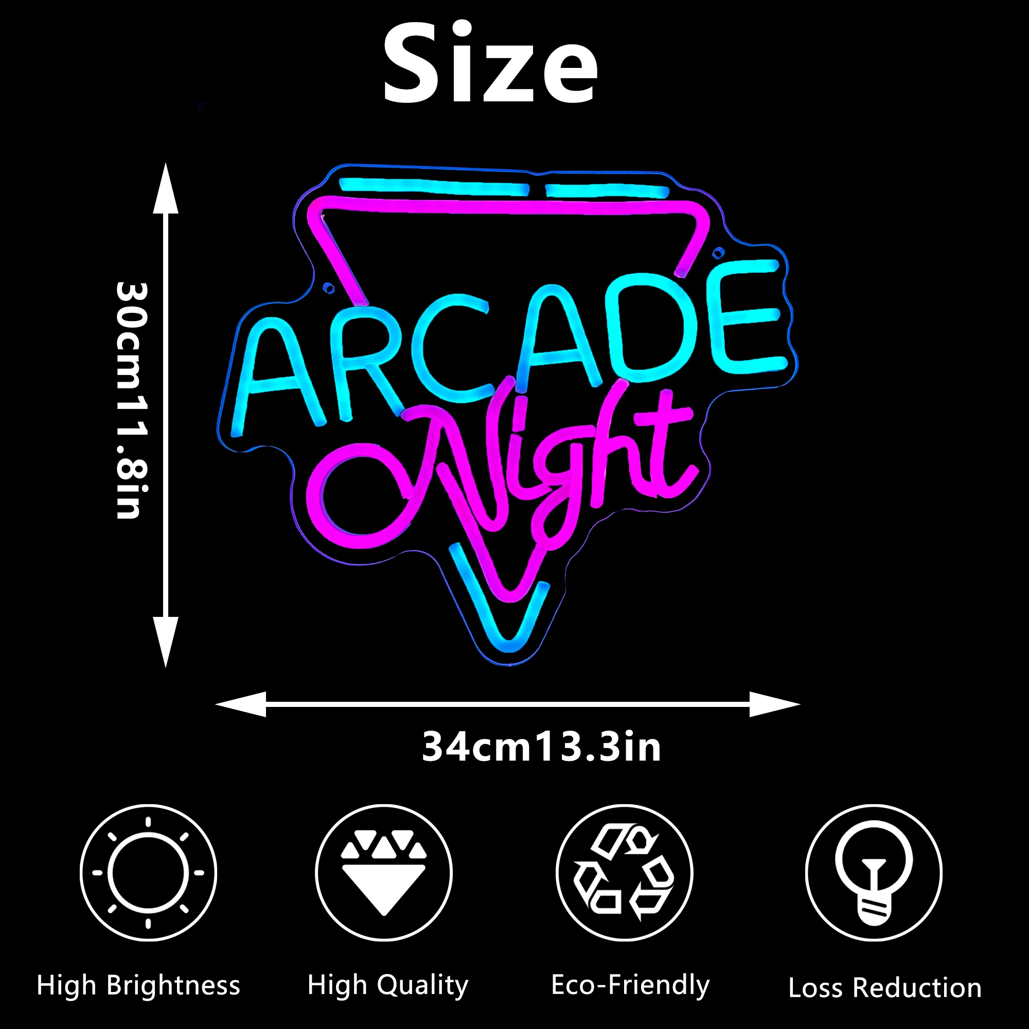 Letrero de neón personalizado para decoración de pared, luces Led de Arcade Night, ideal para la habitación de los niños, la mejor tienda de juegos, Bar y Club