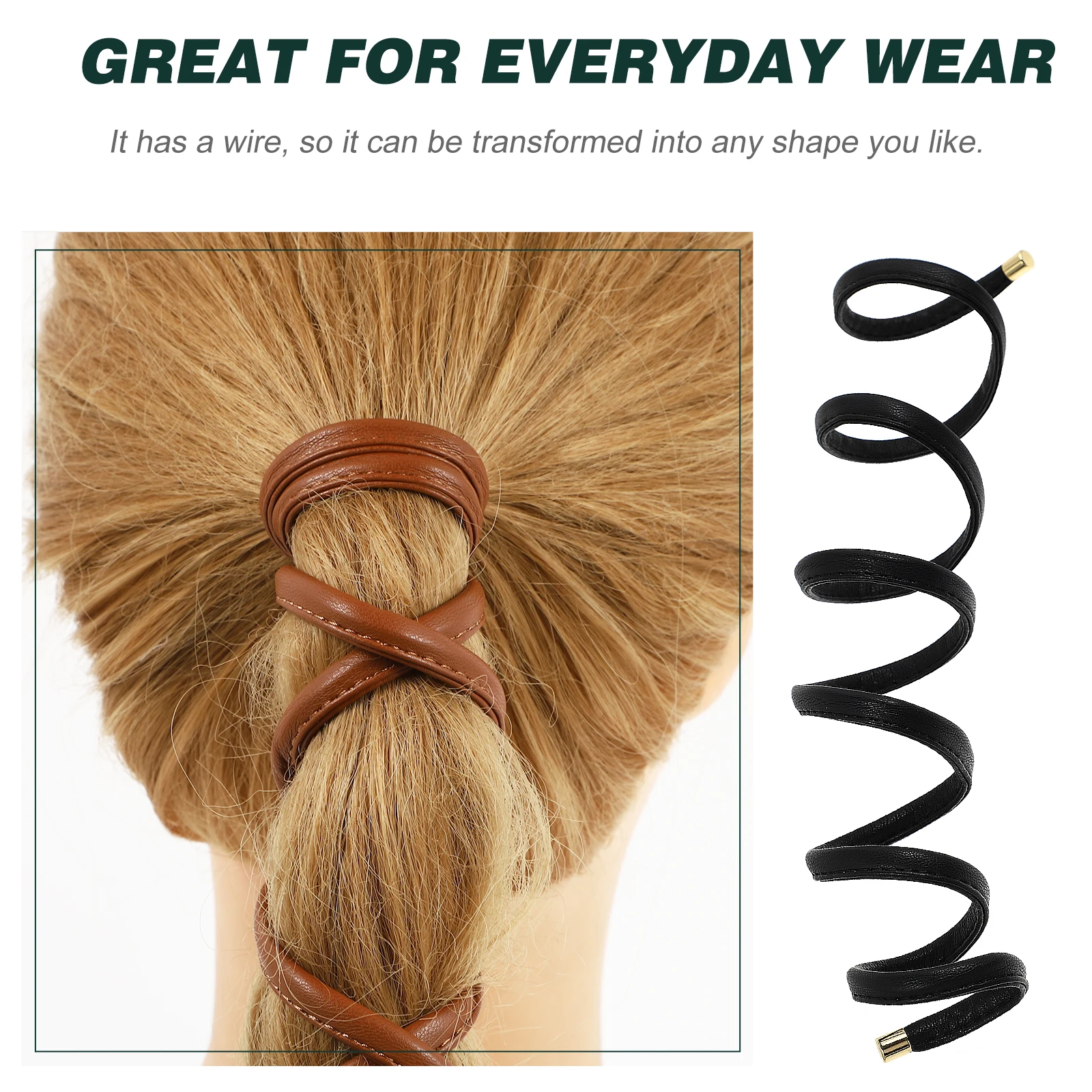 

Aluminum Wire Hair Ties Bands Rope Ponytail Holders Cute Girls Child Adjustable Stylish Durable Hair Accessories