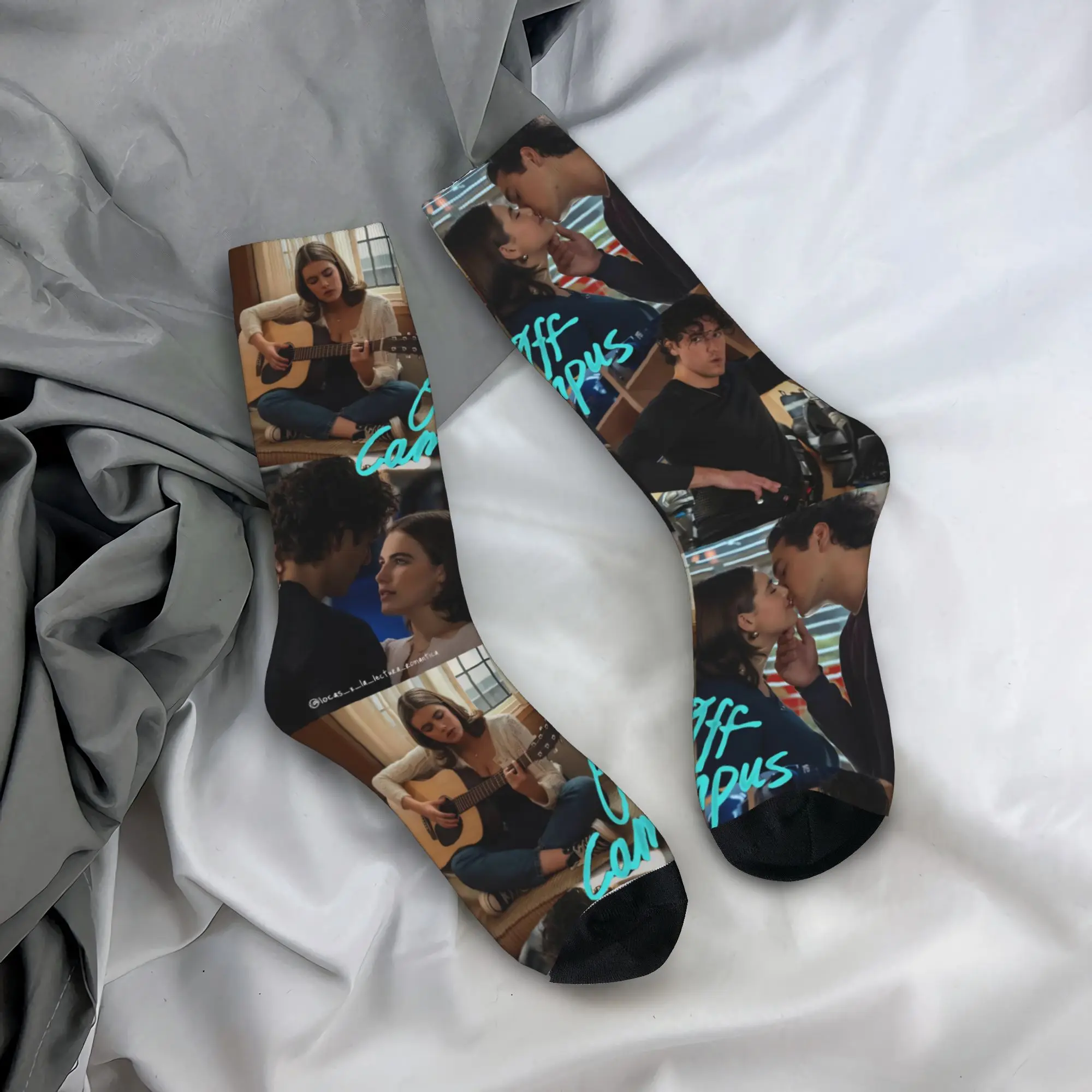 Happy Funny Men's Socks Hip Hop Off Campus Hockey Romance Sock Polyester  Skateboard Women's Socks Spring Summer Autumn Winter