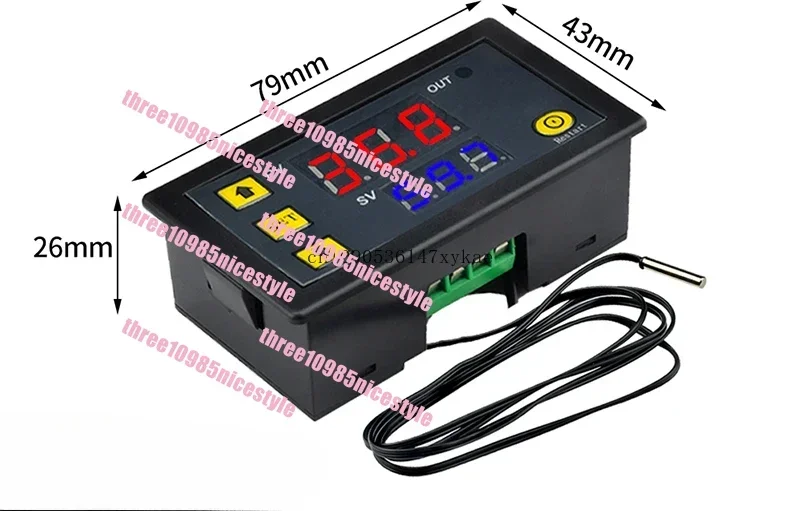 W3230 High Precision Temperature Controller Digital Display Thermostat Module Temperature Control Switch Micro 12V24V/AC220V