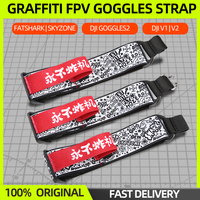 NEVER CRASH FPV Goggles Strap Adjustable Head Strap Headband Graffiti Battery Storage For FATSHARK SKYZONE DJI GOGGLES 2 V1 V2