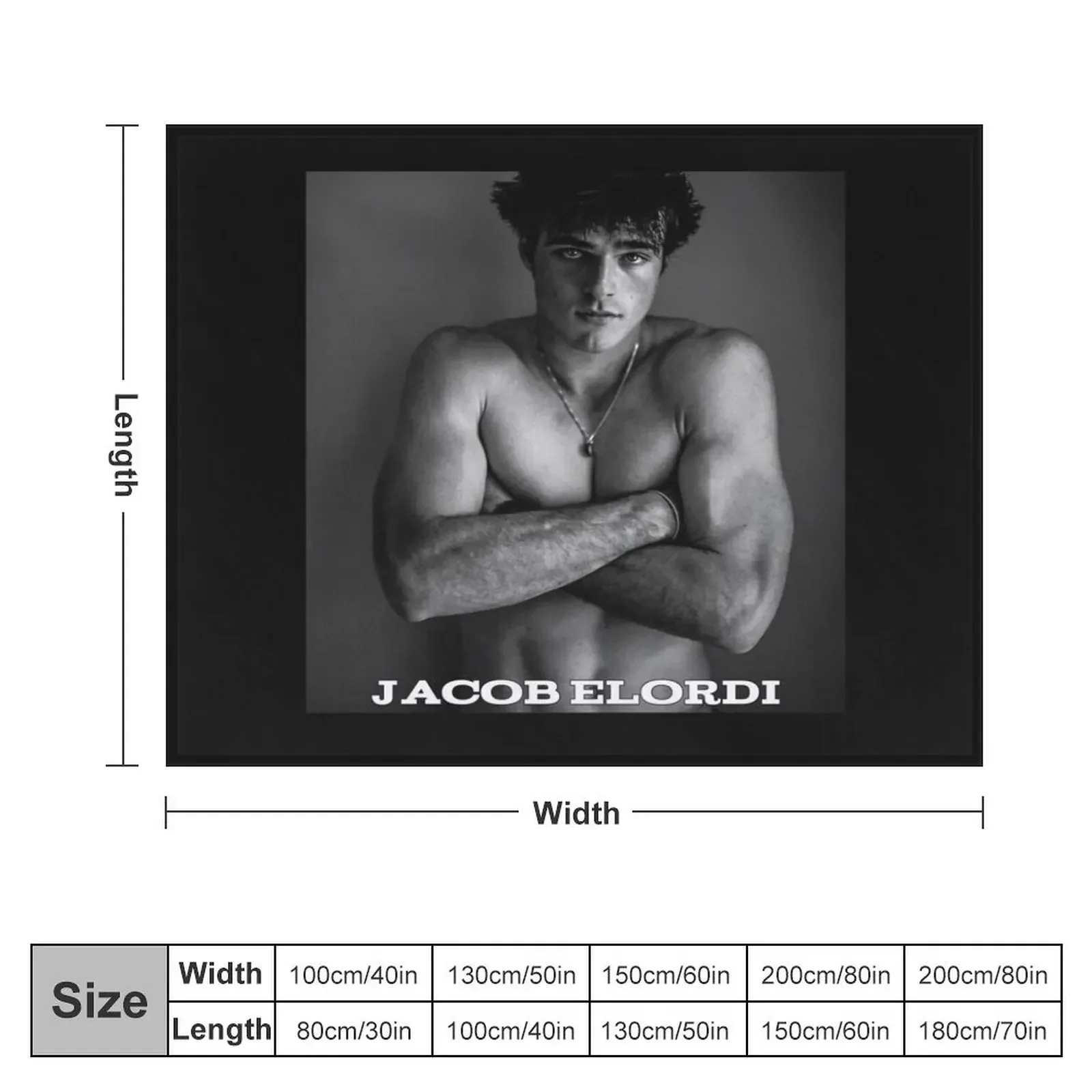 jacob elordi art Throw Blanket warm for winter Decorative Sofas halloween Blankets