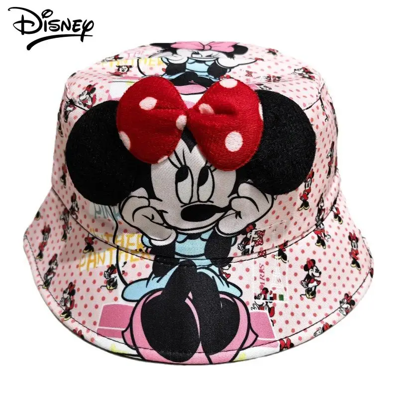 

Kawaii Disney Anime 50-56Cm Sun Hat Cute Kids Mickey Mouse Minnie Mouse Cartoon Fashion Sunscreen Fisherman Hat Gifts for Girls