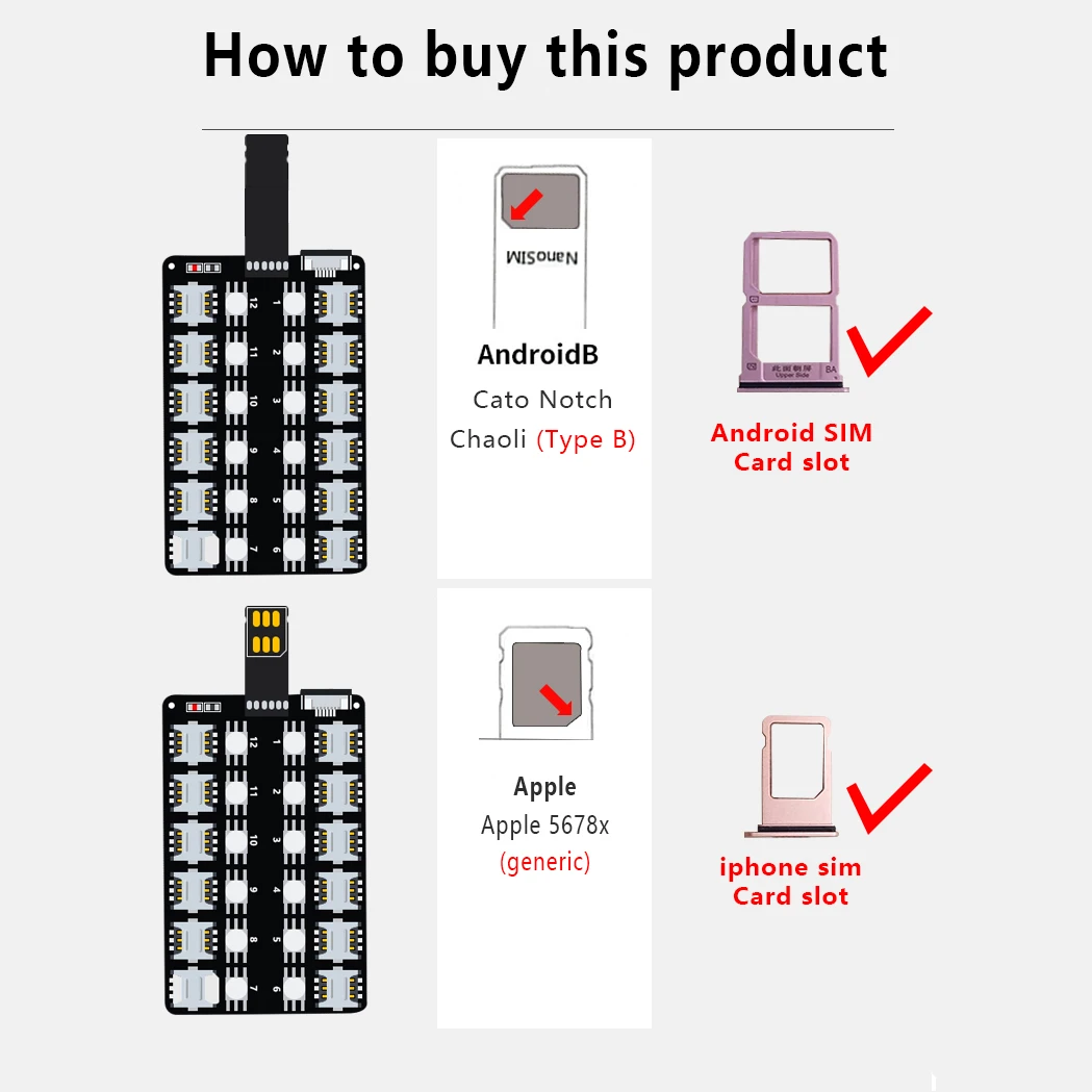 Adaptador de tarjeta SIM T13 12, lector de tarjetas Multi SIM para teléfono inteligente Android, Mini SIM, Nano Sim, interruptor sin reinicio