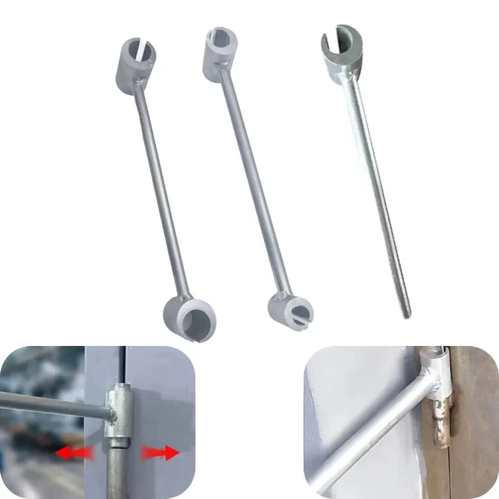 Adjustable door gap wrench, hinge adjustment tool, flag shaped hinged door and window