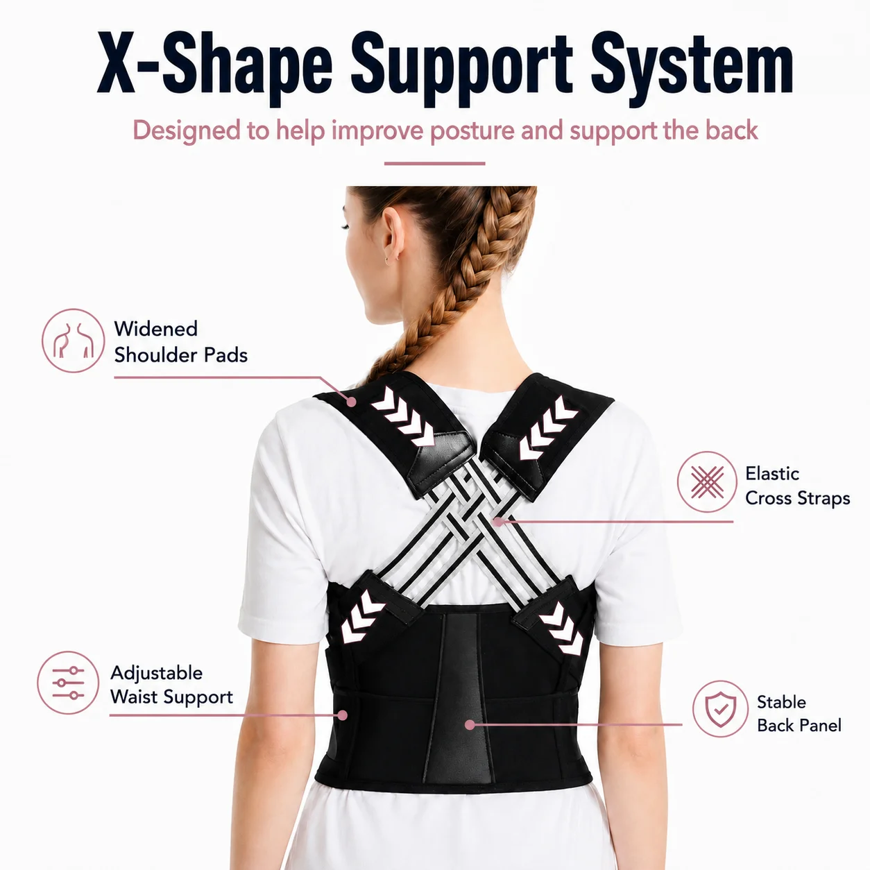 Adjustable Posture Corrector with Waist Belt