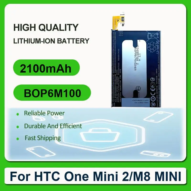 Batería para HTC One Mini 2/M8 G17 EVO 3D G18 Sensation XE Z715e G14 Z710t Z710e 4G E9 E9w/E9+ Plus E9PW X10 LTE-A 2PXH100 E66