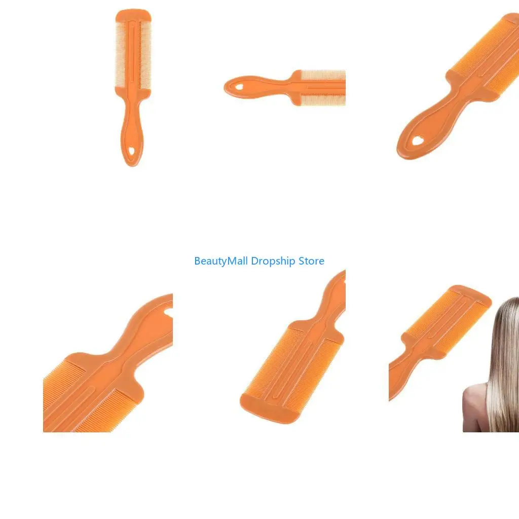 40JD Head Hair Comb Double Sided Hair Comb Removal Dandruff Comb with Long Handle