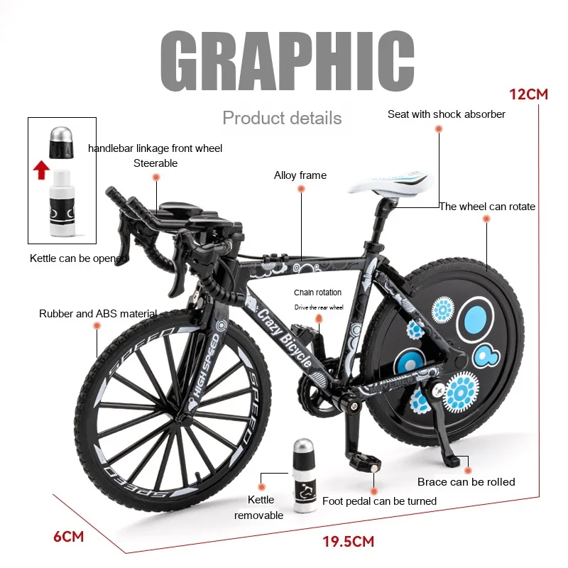 1:12 Scale TT Racing Road Bicycle Alloy Toy Model - Detailed Replica for Kids\' Play & Collection - Ideal Gift for Bike Lovers