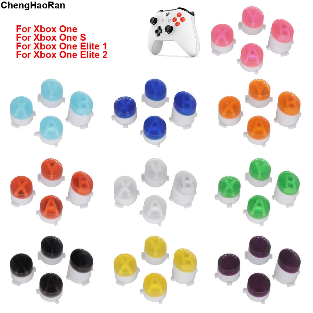 1set ABXY Buttons Set / 2pcs Joystick Cap For Xbox One Elite/Xbox One Slim S/Xbox One Controller Accessories Replacement Buttons