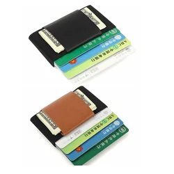 1 Piece Fiber New Small Magic Minimalist Wallet Slim Card Holder Elastic Credit Card Holder Business ID Card Holder Cash Purse