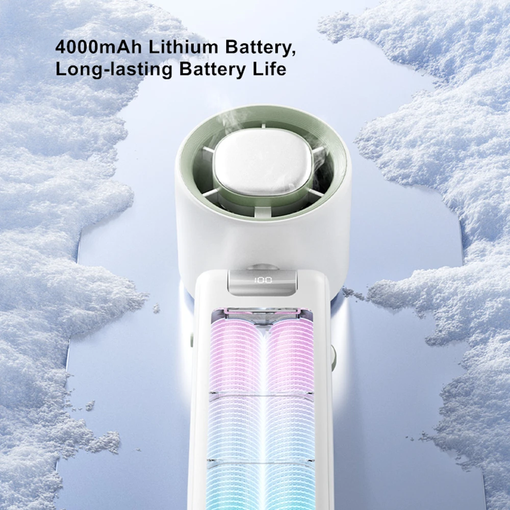 المحمولة المحمولة مروحة تربو مروحة التبريد 100 والعتاد الرياح الباردة مروحة مروحة التبريد 4000mah بطارية تعمل السفر التخييم في الهواء الطلق