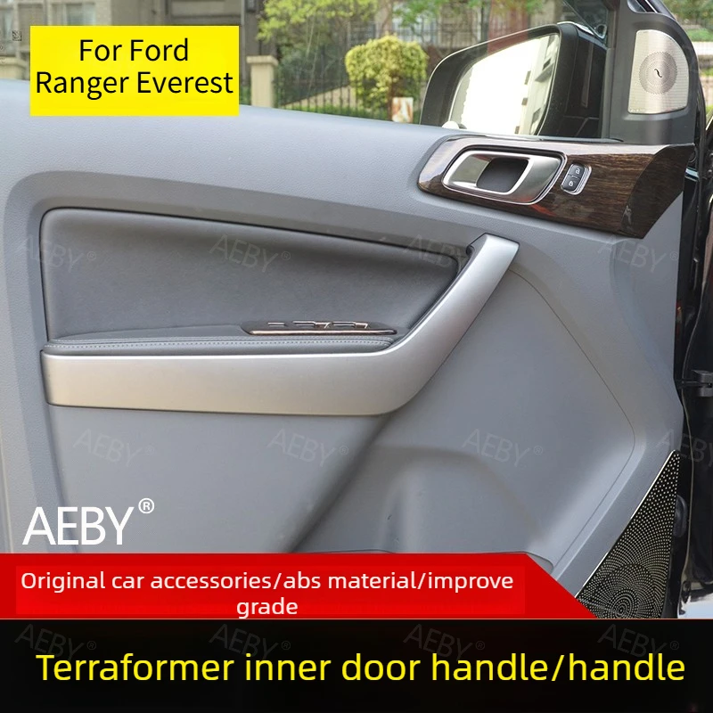

For Ford Ranger Everest 2015-2021 Inner door handle cover anti-scratch self-adhesive,door handle decoration,Car door inner latch