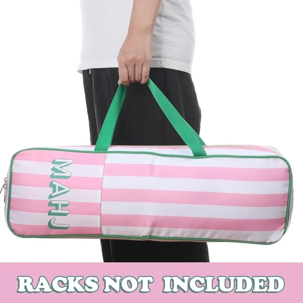 Zipper Closure Design Mahjong Storage Bag Large Capacity Equipped With Handle Mahjong Tile Carrying Bag Lightweight view 2