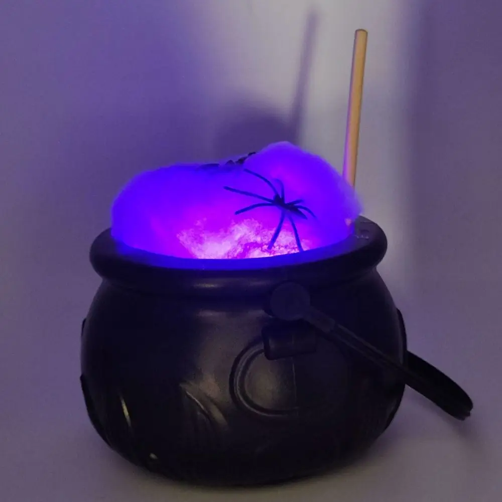 Creative Halloween Witches Pumpkin Cauldron Portable Colorful Witch Color Mixing Pot Set Funny Artificial