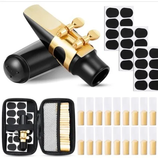 

Saxophone Mouthpiece Complete Set with Ligature Cap Woodwind Instrument Accessories for Practice Performance