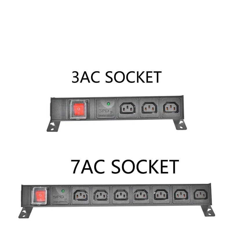 PDU power strip network cabinet rack C14 port desktop C13 socket 1-9AC double break switch with surge protection wireless