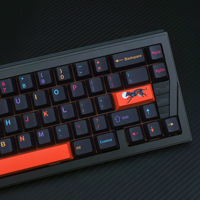 KBDiy GMK Mictlan 143 Keys PBT Keycap Hangul Dye-Sub Cherry Profile Alice ISO 7U Keycaps For Aula 60 Mechanical Keyboard Gaming