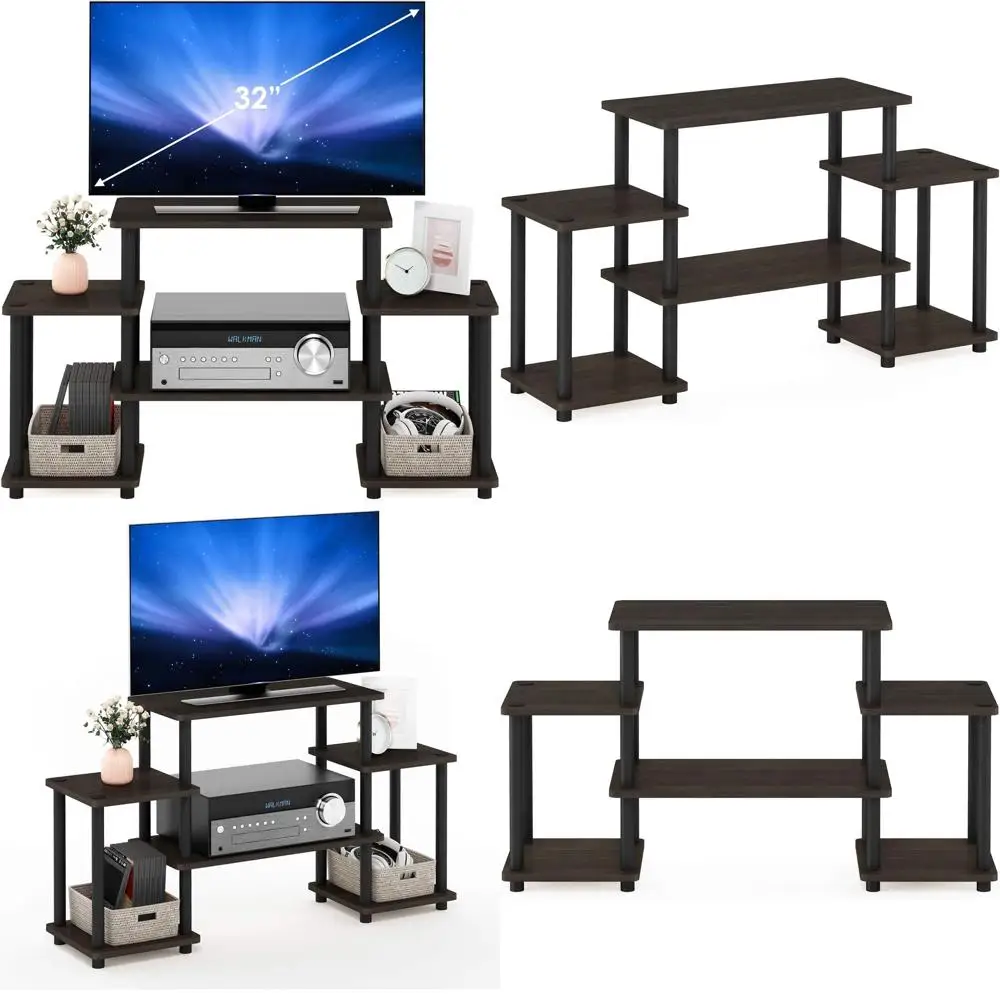 

Подставки для телевизоров Convert-N-Tube Entertainment, коричневые и черные