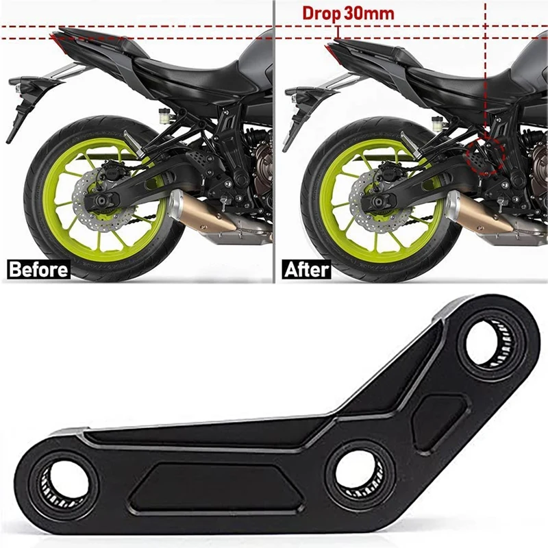 Suspensão traseira da motocicleta conectando abaixando Kit Links, Yamaha MT-07, FZ-07, MT 07, Tracer 700, XSR700, FZ07, 2014-2020