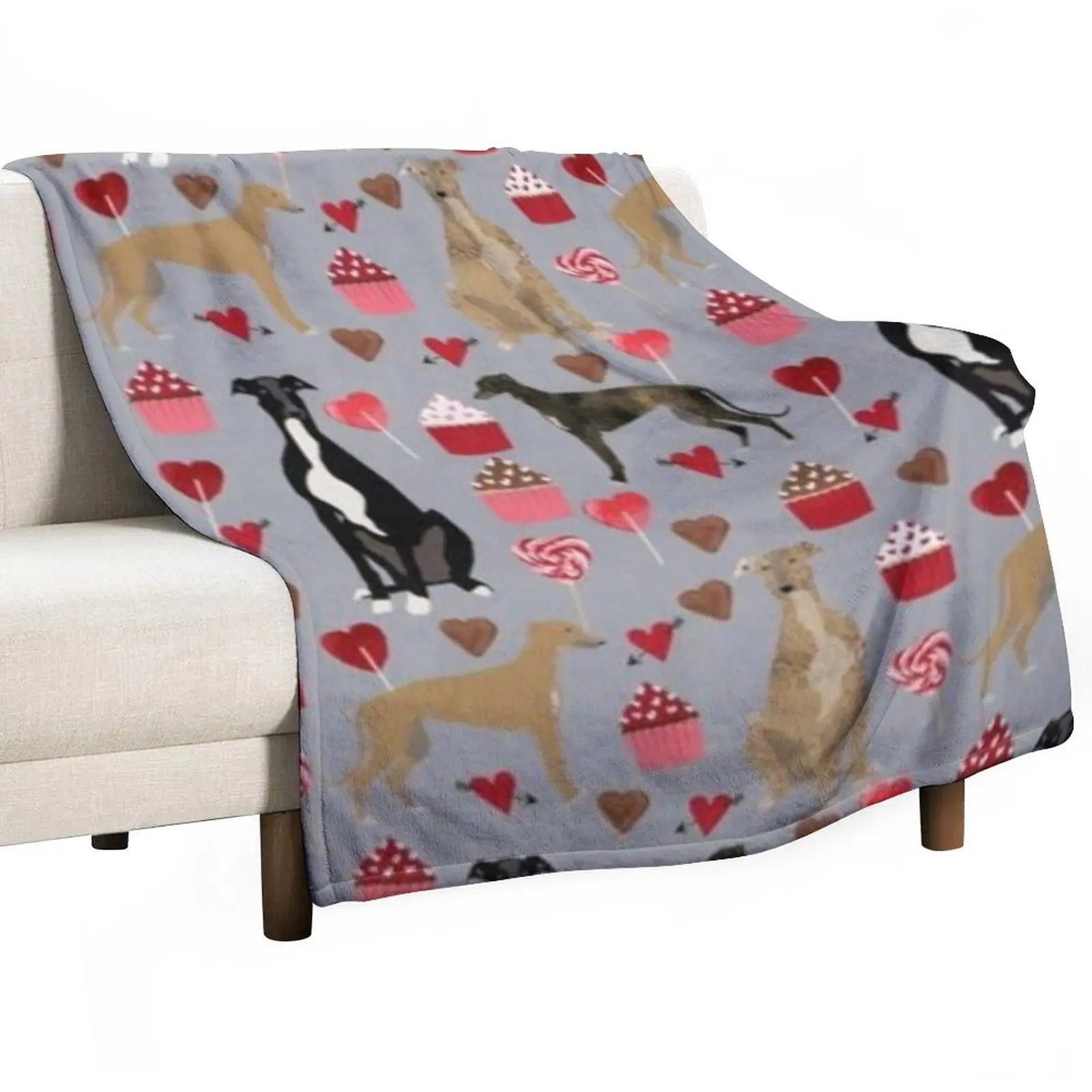 

LURCHER VALENTIN'S DAY Throw Blanket Sofa Throw Blanket Sleeping Bag Blanket Camping Decorative Sofa