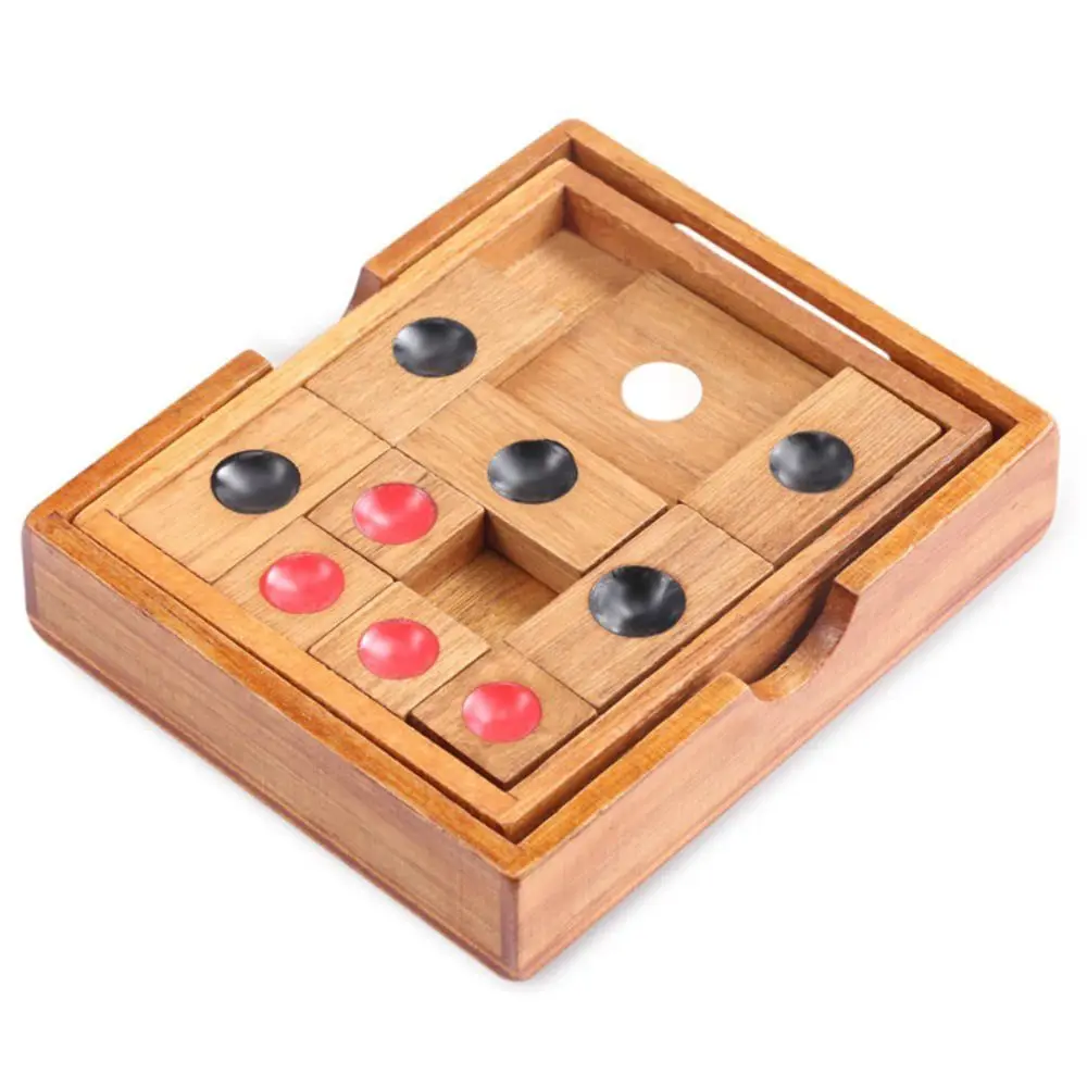 دعابة الدماغ كلوتسكي الشريحة الخشبية الهروب لغز انزلاق لغز Huarong الطريق الصينية Huarong انزلاق لغز متعة لعبة مكعب هدية