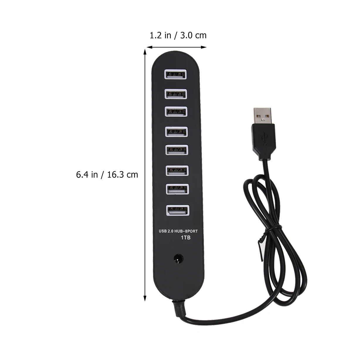 8-Port USB 2.0 Hub High-Speed Compact USB C Adapter Portable Laptop Computer Tablet Phone Long Strip Power Strip Type C Hub