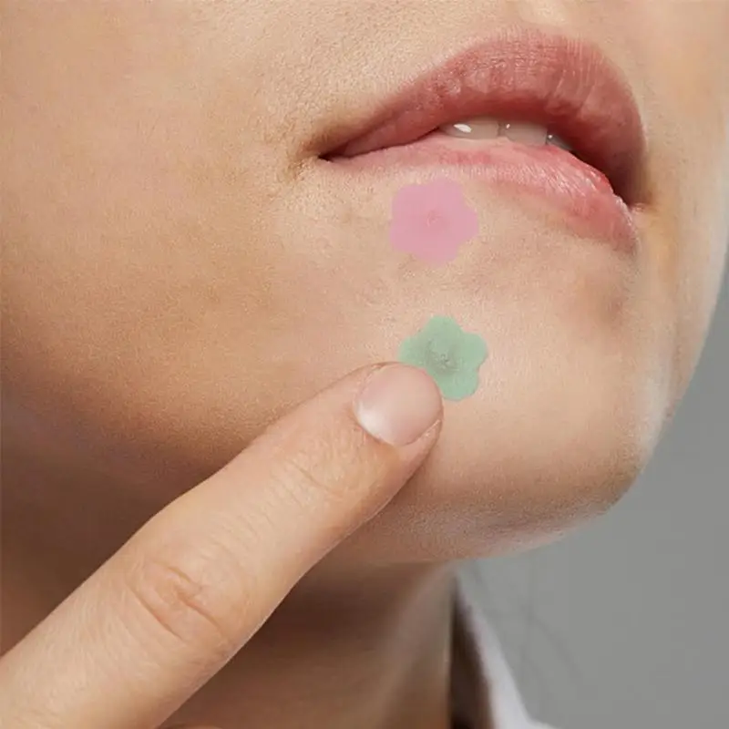 Zit Patches For Face Fast-Acting Colorful Star And Flower Shaped Dots For Spots 24PCS Hydrocolloid Spot Patches For Zits And