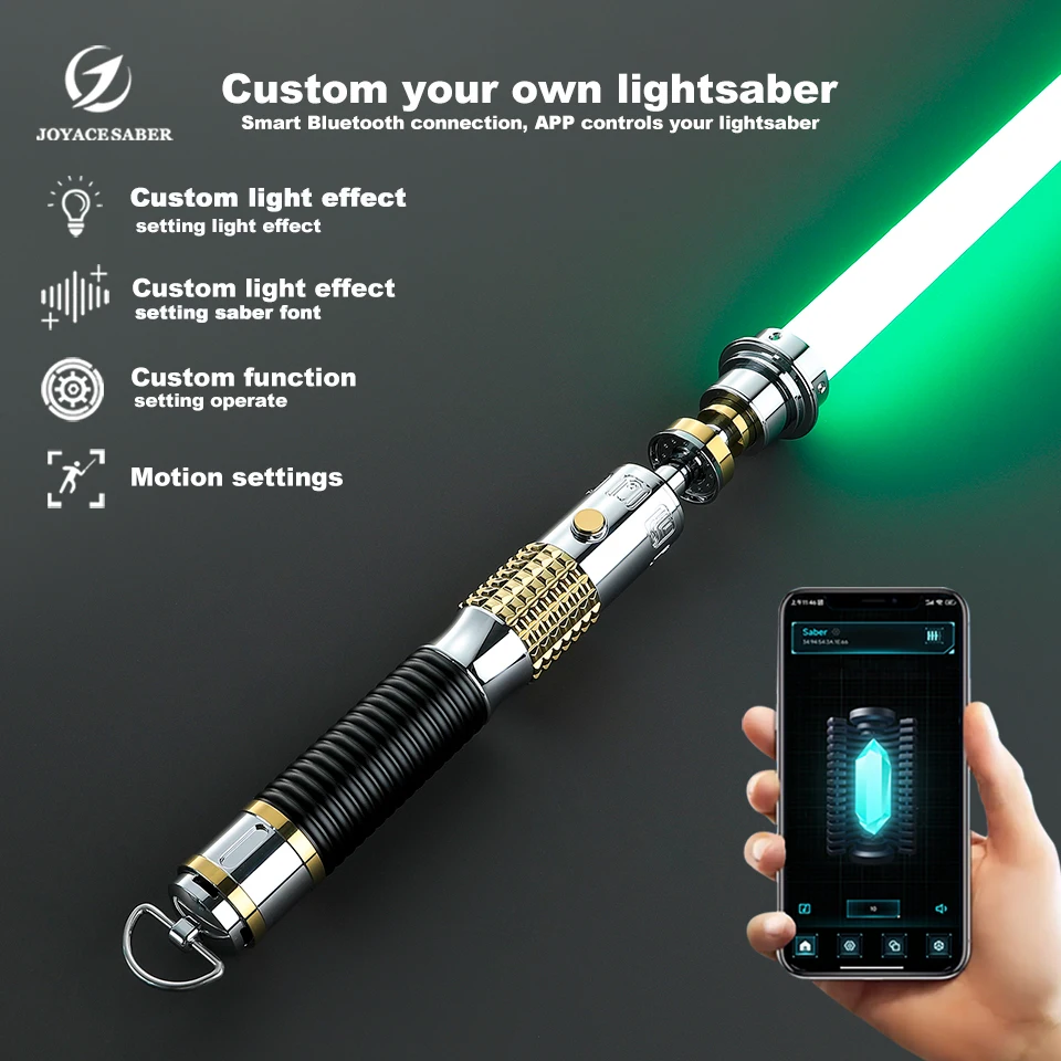 

Pixel Lightsaber Master Eno Cordova Light Saber Heavy Dueling Neopixel Jedi Laser Sword Metal Handle Xenopixel Sabers Toys