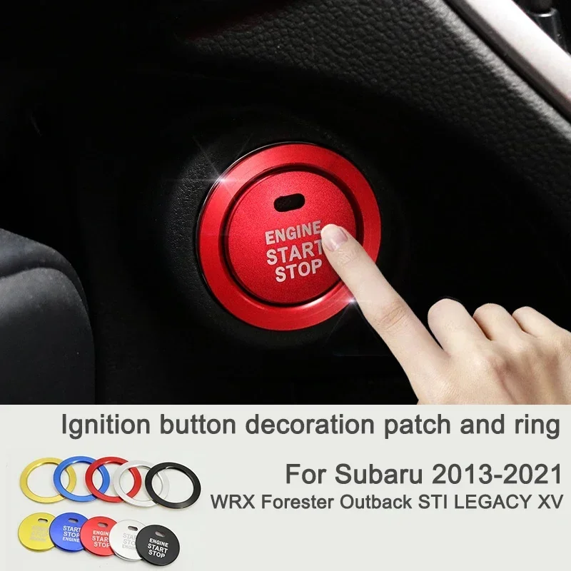 Car Ignition Engine Start Stop Button Metal Decoration Patch Ring For Subaru Outback Sti Legacy Xv Wrx Forester Interior Trim