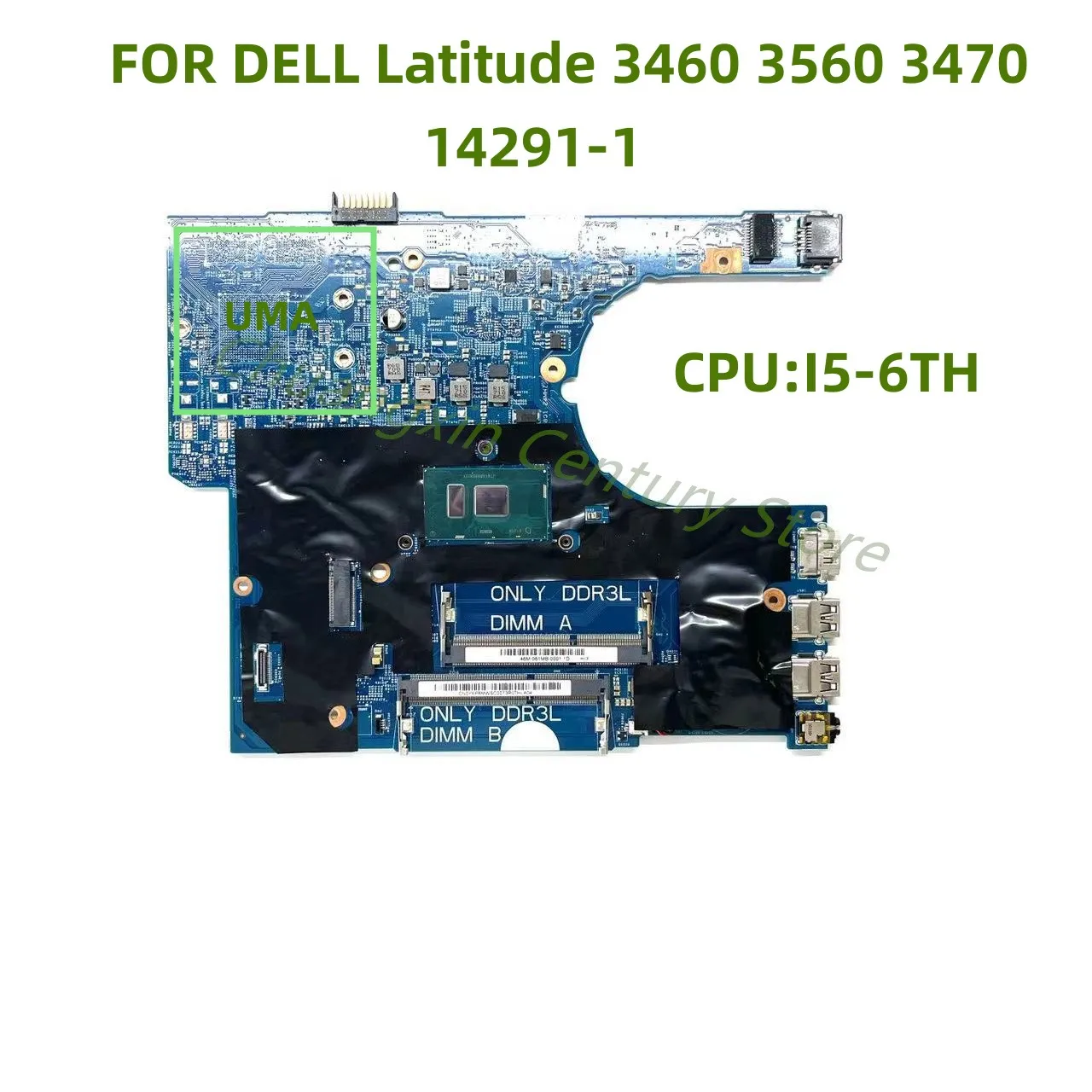 

14291-1 is suitable for DELL14291-1 laptop. The motherboard comes with I3 I5 I7-6TH CPU UMA 100% tested and shipped OK