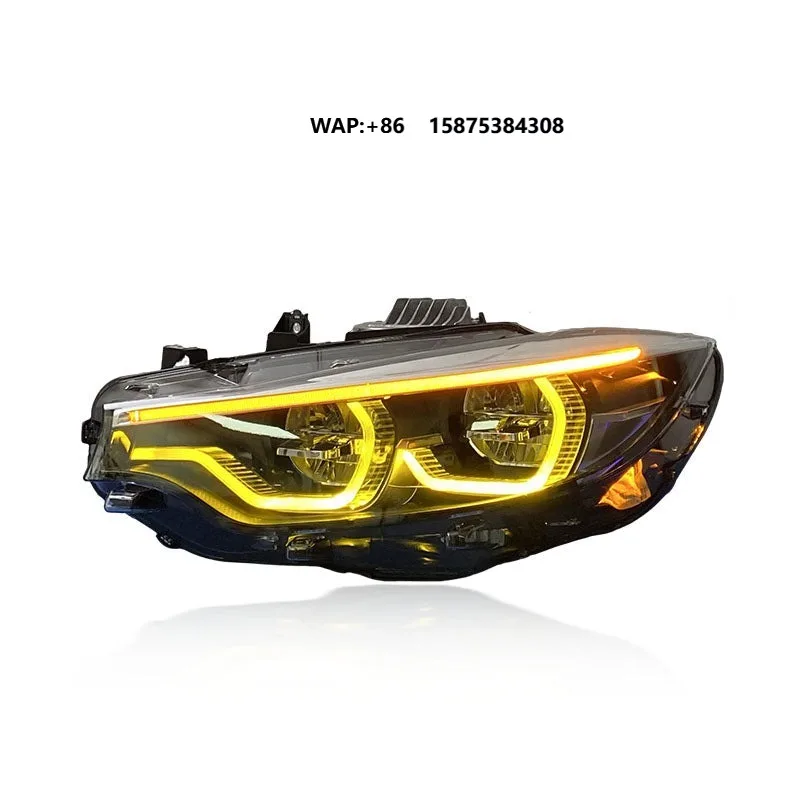 Tri-Color LED Headlight Assembly with Classic Dual Angel Eyes for  4 Series F32  F36 2013-2020