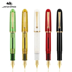 JINHAO 9013 Dadao Fountain Pen with NO.6 Heartbeat F M Nibs Acrylic Writing Ink Pen Stationery Office School Supplies Gift Pens