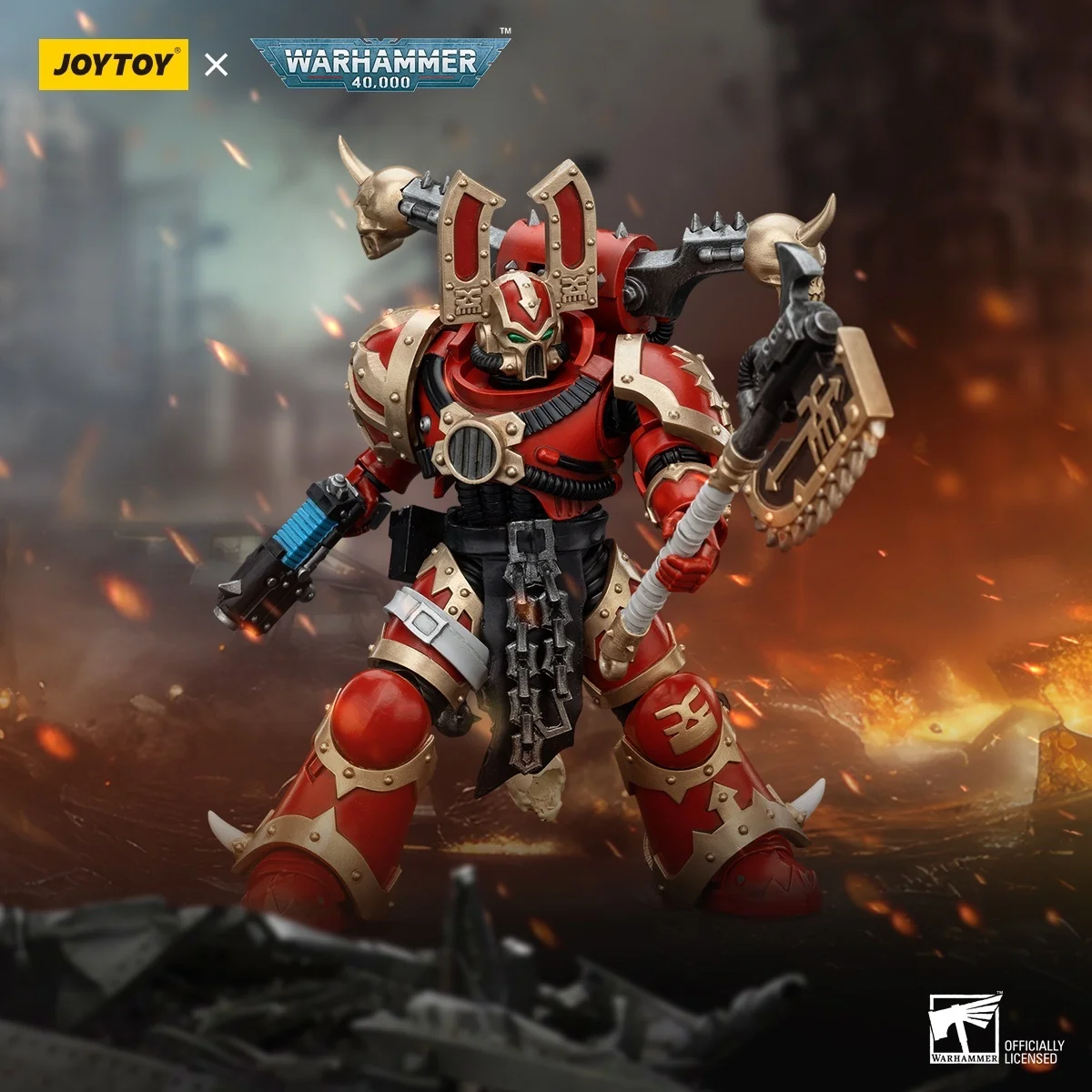 

JOYTOY Warhammer 40k World Eaters Khorne Berzerker 3 Action Figures Original Collection Doll Decoration Gift Garage Model