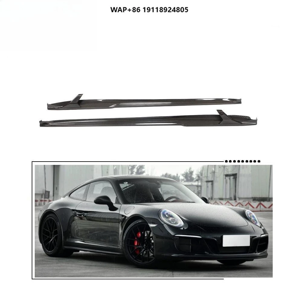 

Pre-preg Pure Carbon Fiber Side Skirts for 911 991 Carrera 4 S 4S Coupe 2-Door 2017