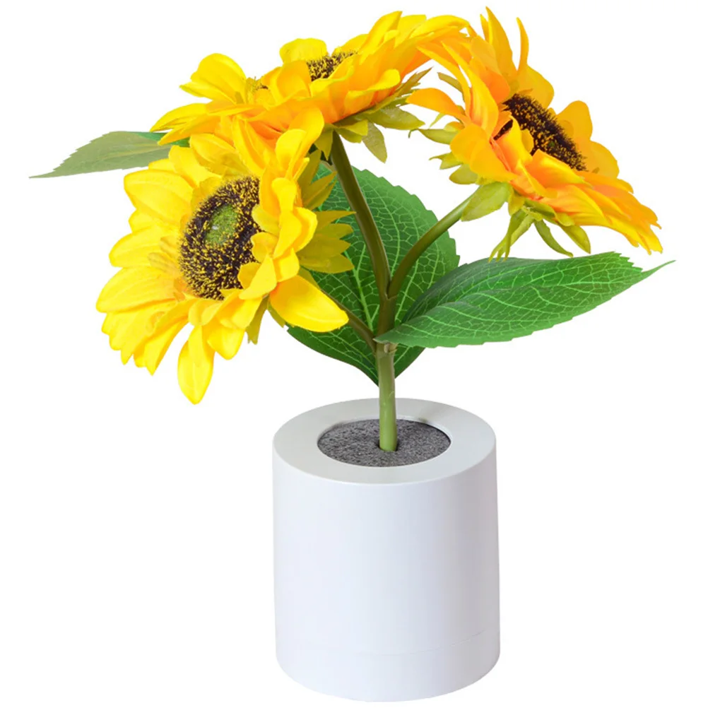 

Mini Sunflower Lamp Tabletop Led Night Light For Bedroom Home Decoration Small Desk Lamp Decorative Ambient Lighting Electric