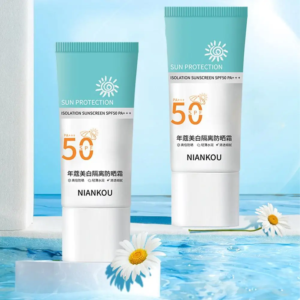 

Солнцезащитный крем SPF50 PA+++ Освежающий увлажняющий солнцезащитный крем для предварительного макияжа Праймер Водостойкий уход за кожей Солнцезащитный крем для лица